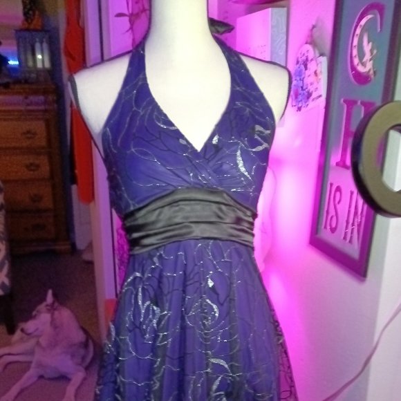 Prom Dress Jung Kim  Mini halter dress size 8 - Picture 1 of 4